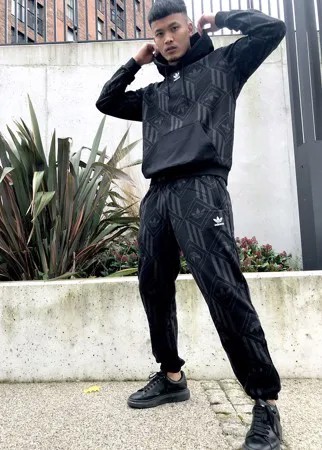Черные джоггеры с логотипом-трилистником adidas Originals-Черный