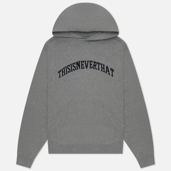 Мужской свитер thisisneverthat Arch-Logo Knit Hoodie серый, Размер M