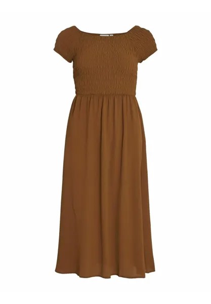 Летнее платье MIDIKLEID KURZARM VILA, коричневый