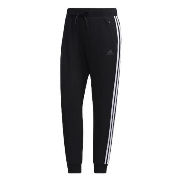 Штаны спортивные штаны с завязками на талии Adidas, черный