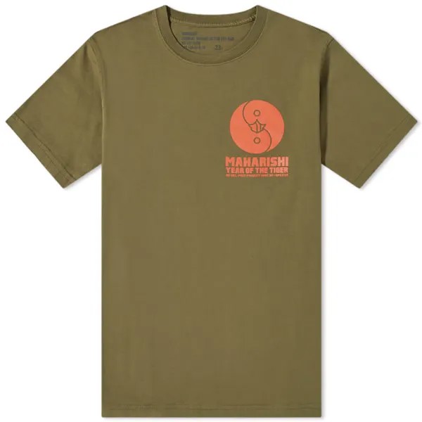 Футболка Maharishi A-List Papercut Tiger YinYang Tee