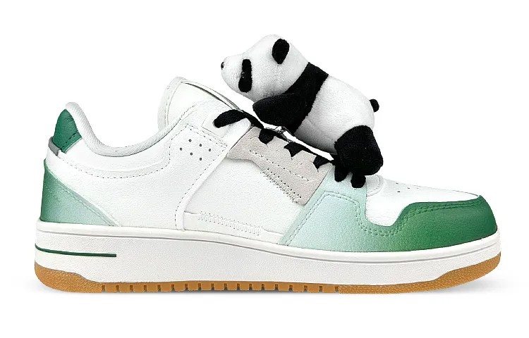 Кроссовки LINING Tianji Series Skateboarding Shoes Women's Low-top White/Green/Black, зеленый
