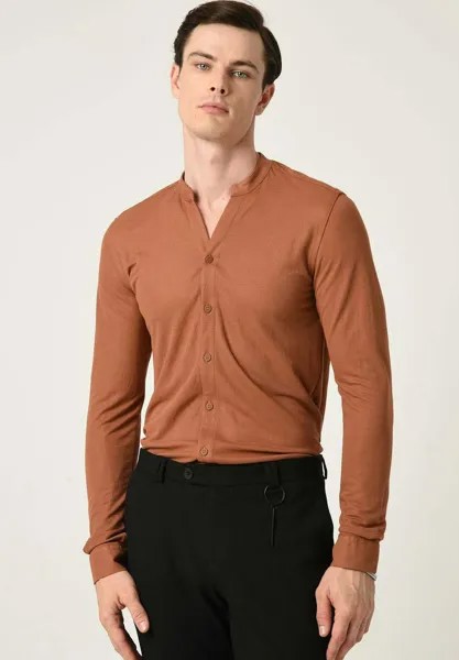 Рубашка COLLAR LONG SLEEVE Antioch, цвет dark brown