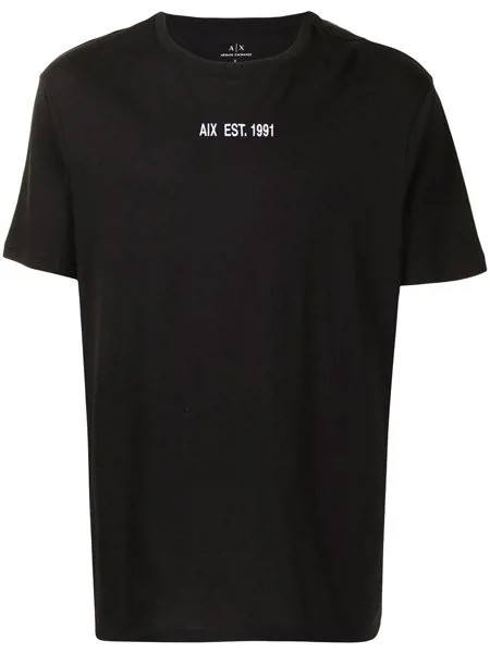 Armani Exchange футболка с вышивкой