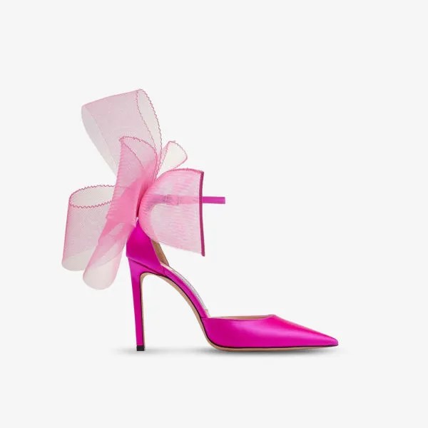 Averly 100 асимметричные замшевые туфли-лодочки Jimmy Choo, фуксия