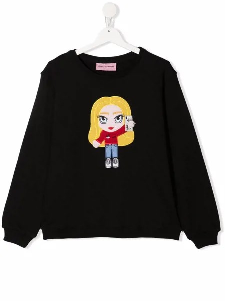 Chiara Ferragni Kids толстовка с нашивкой