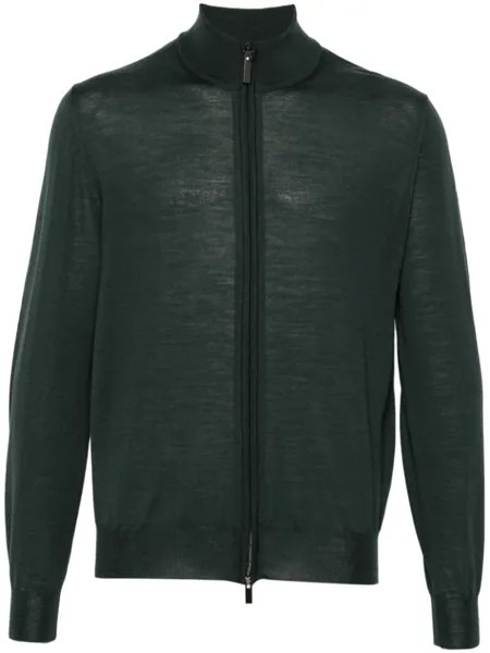 Canali кардиган из шерсти мериноса, зеленый