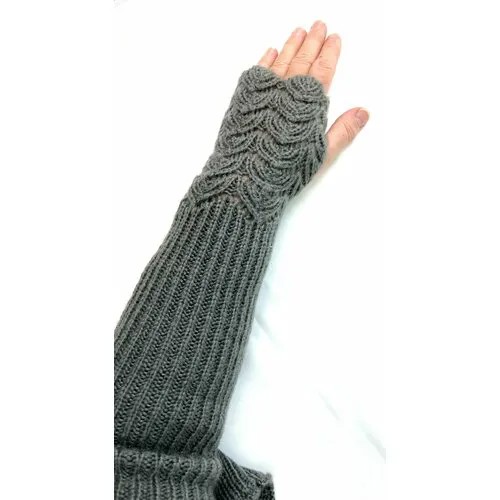 Митенки , размер OneSize, серый
