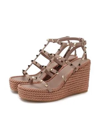 Кожаные босоножки Rockstud Torchon Valentino