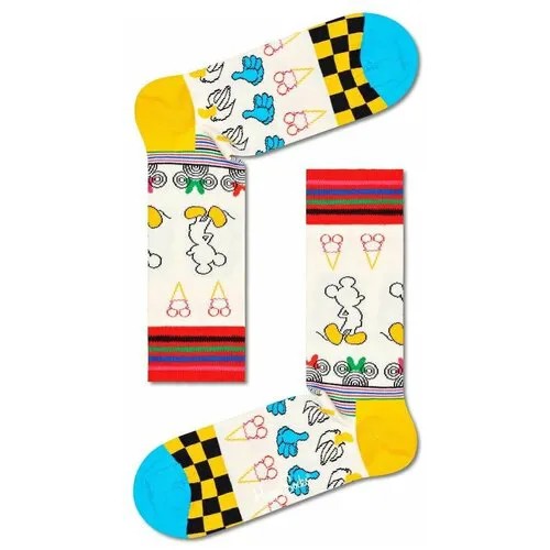 Носки Happy Socks, размер 29, бежевый, мультиколор, розовый