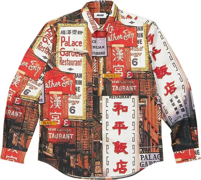 Рубашка Palace Downtown Shirt 'Red', красный