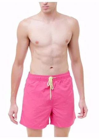 Плавательные шорты мужские однотонные , шорты с сеткой внутри,фуксия розовый цвет, размер XL