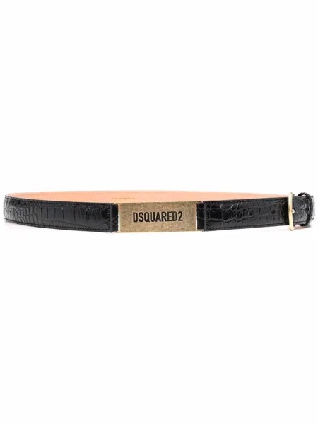 Dsquared2 ремень с тиснением под кожу крокодила