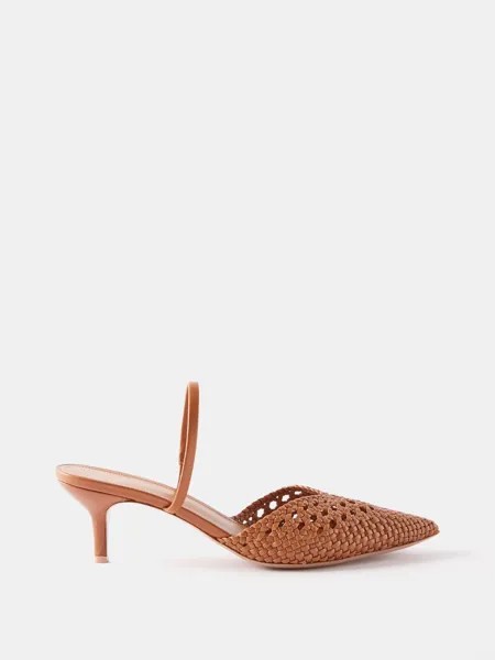 Плетеные кожаные мюли marla 45 Malone Souliers, коричневый