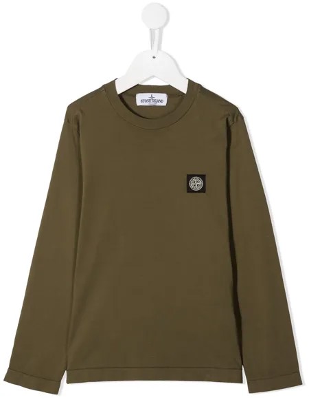 Stone Island Junior толстовка с нашивкой-логотипом