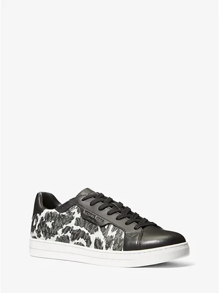 Кроссовки Keating Leopard Logo и Leather Michael Kors, металлический