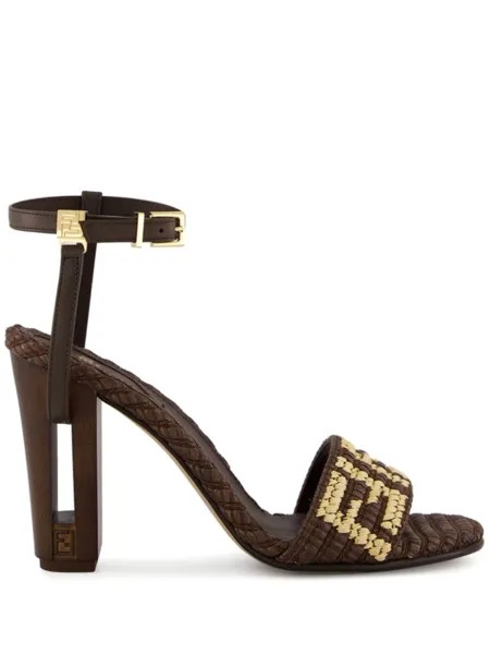 Сандалии FENDI Delfina, коричневый