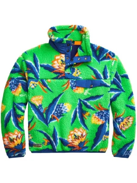 Polo Ralph Lauren топ с графичным принтом, зеленый