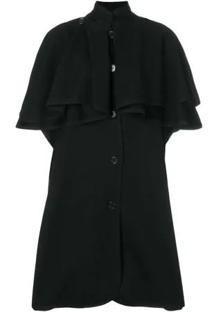 Yves Saint Laurent Pre-Owned пальто средней длины с накидкой