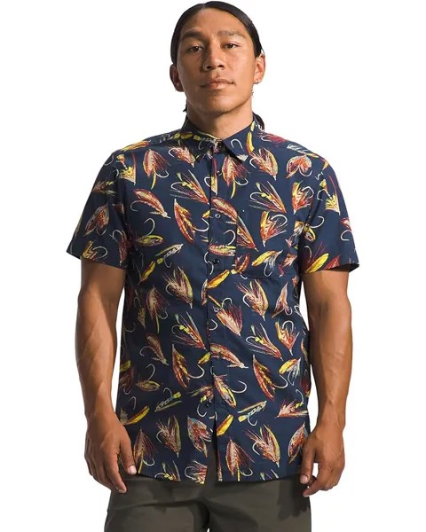 Рубашка The North Face Short Sleeve Baytrail Pattern, цвет Summit Navy Hand Tied Fly Print
