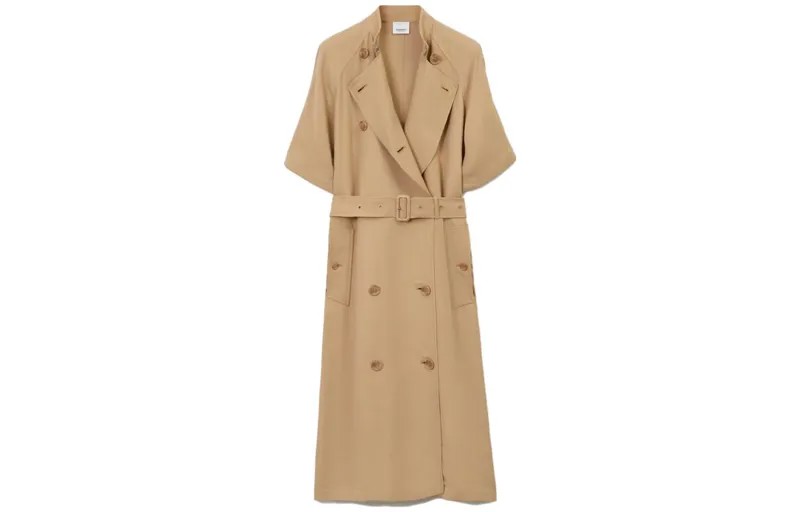 Платье с короткими рукавами женское хаки Burberry