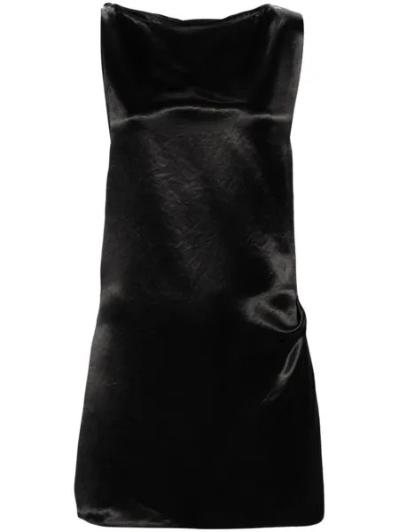 Атласное платье мини Corset Lacing Jean Paul Gaultier, черный