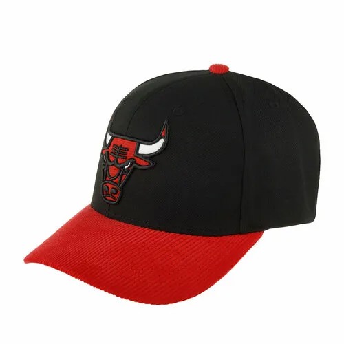 Бейсболка Mitchell & Ness, размер OneSize, черный/красный