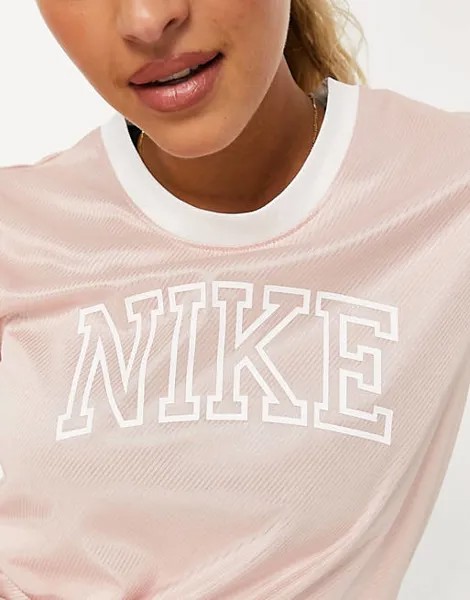 Бледно-розовая футболка с логотипом Nike Running Swoosh Run Dri-FIT