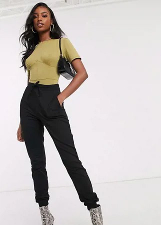 Джоггеры с завязкой ASOS DESIGN Tall-Черный цвет