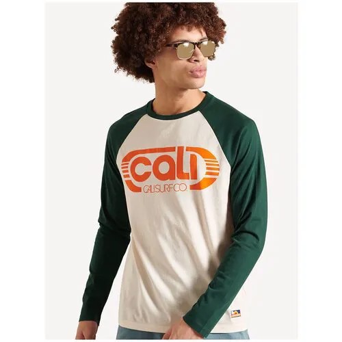 Лонгслив Superdry CALI SURF LS BASEBALL TOP, Цвет Кремовый, Размер XL