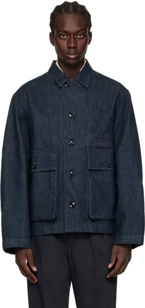 Свободная джинсовая куртка цвета индиго Lemaire