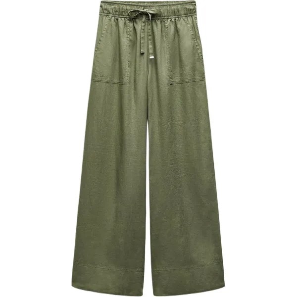 Повседневные брюки женские цвета хаки Zara