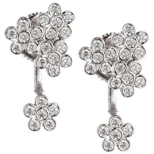 Серьги ELEMENT47, серебро, 925 проба, фианит