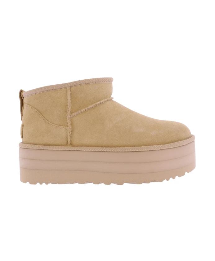 Ботинки из коряги на ультрамини платформе Ugg, бежевый
