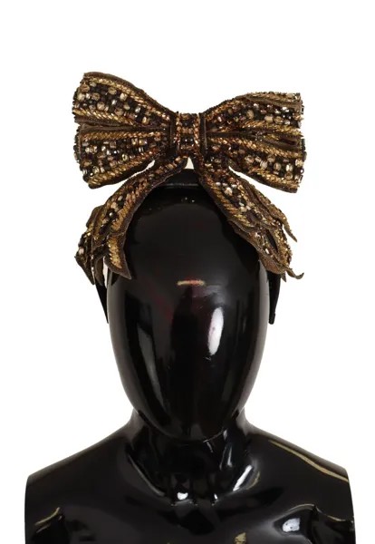 DOLCE - GABBANA Шелковая повязка на голову с диадемой, золотыми кристаллами и бисером, расшитая пайетками, рекомендуемая розничная цена — 4000 долларов США.