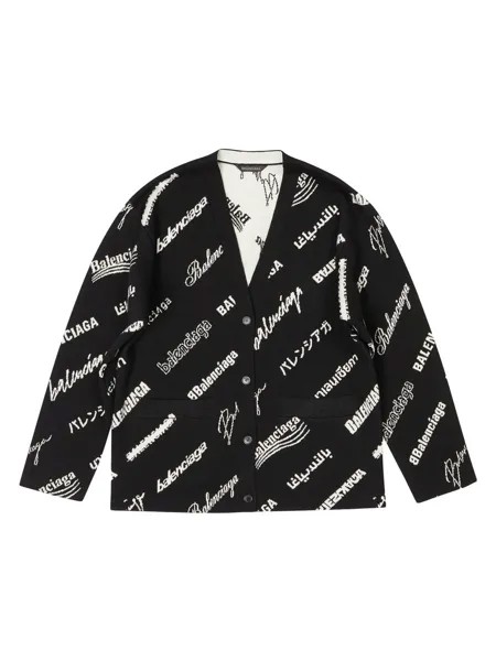 Лунный Новый год 2023 - Logomania All Over Cardigan Balenciaga, черный