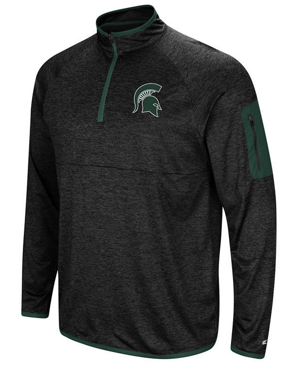 Мужской пуловер michigan state spartans amnesia с молнией на четверть Colosseum, черный