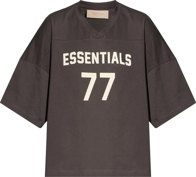 Футболка Fear of God Essentials Football Tee 'Iron', черный