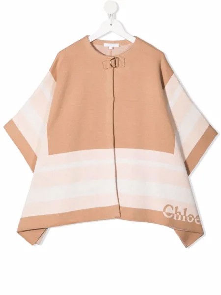 Chloé Kids пальто в стиле колор-блок