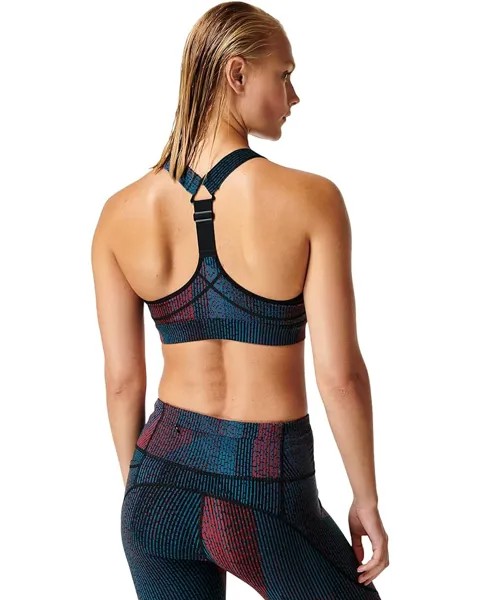 Бюстгальтер Sweaty Betty Power Medium Impact Sports Bra, цвет Black City Lights Print