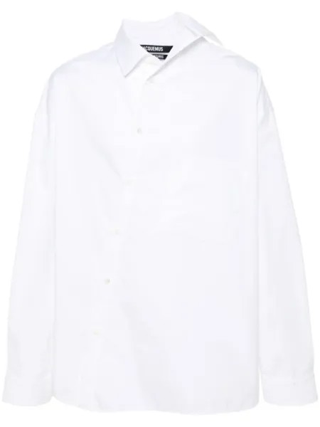Jacquemus поплиновая рубашка Cuadro, белый