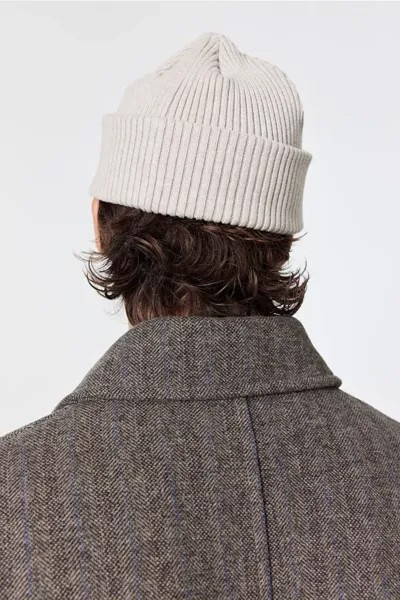 Полушерстяное пальто свободного кроя средней длины H&M, коричневый
