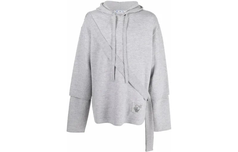 Толстовка с капюшоном Asybreezy Band Knit Off-White, серый