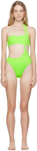 Зеленый купальник Greca Clover Versace Underwear