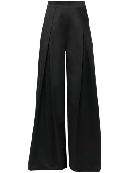 Широкие брюки с завышенной талией Carolina Herrera, черный
