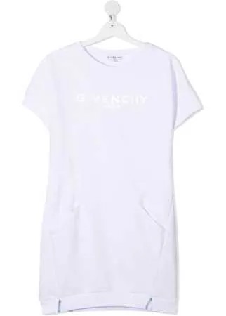 Givenchy Kids платье с короткими рукавами и логотипом