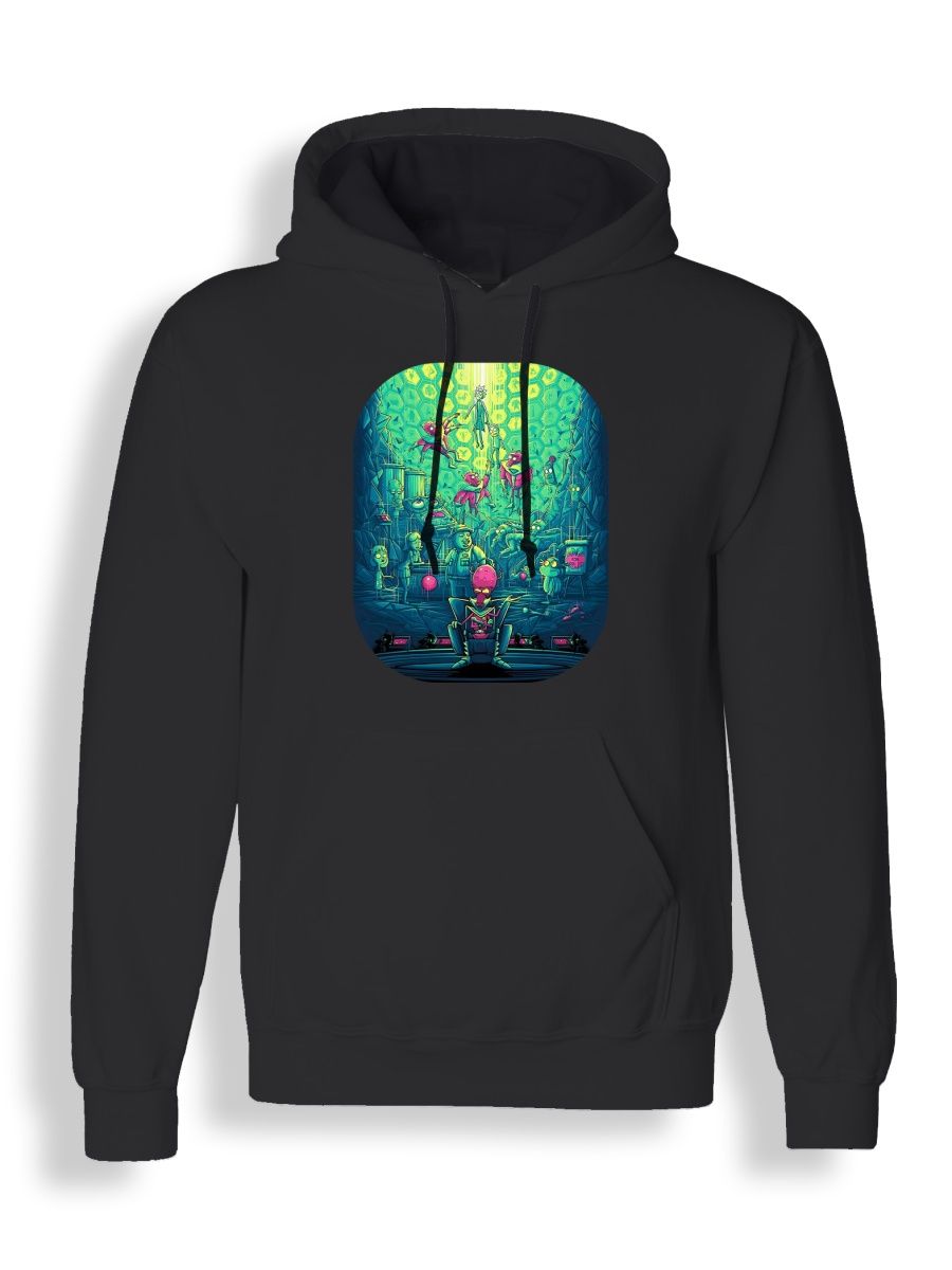 Худи унисекс СувенирShop Рик и Морти/Rick and Morty 29 черное M