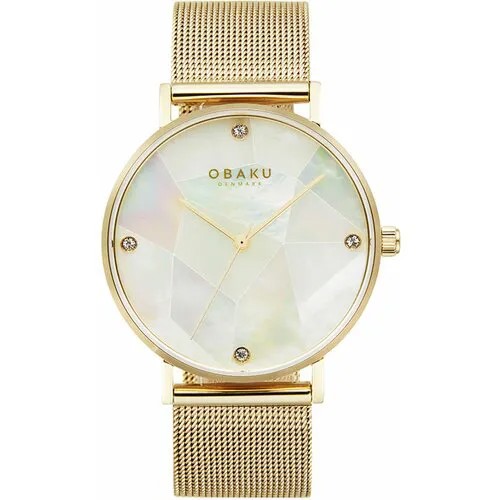 Наручные часы OBAKU, белый, золотой