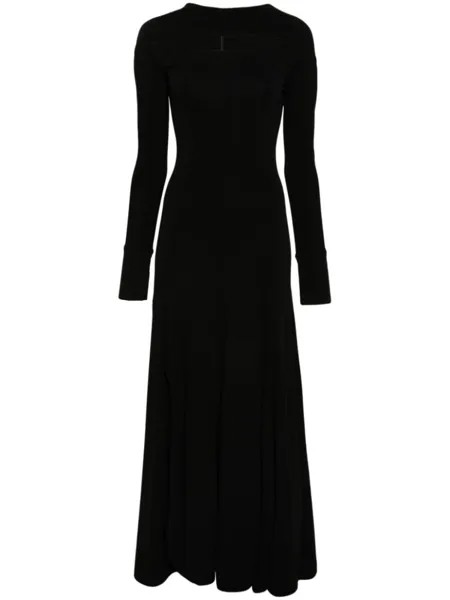 Victoria Beckham платье макси с вырезом, черный