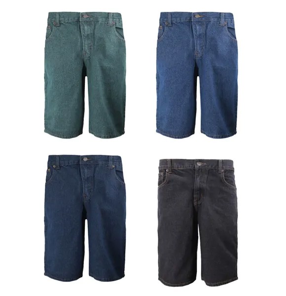 Мужские повседневные джинсовые джинсовые шорты свободного кроя в стиле плотника